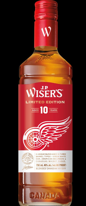 J.P. Wiser's 10 Year Old Triple Barrel Blended Canadian Whisky( NHL RED WINGS EDITION)