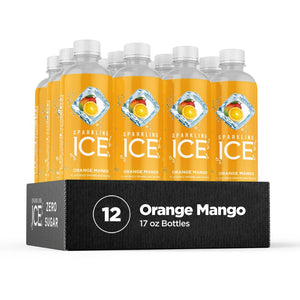 Sparkling Ice Orange Mango, 17 fl oz Bottles (Pack of 12)
