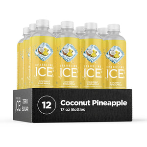 Sparkling Ice Coconut Pineapple, 17 fl oz Bottles (Pack of 12)