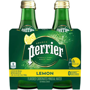 Perrier Lemon Sparkling Water, 11.15 fl oz (Pack of 24)